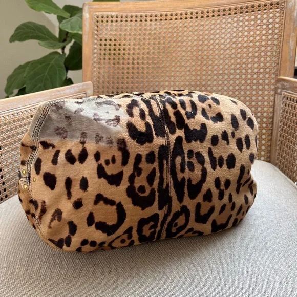 Jerome Dreyfuss Leopard Alain Haircalf Hobo Bag - Picture 7 of 16